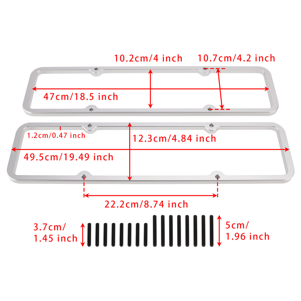 Distanziale coperchio valvole Small Block 1/2""3/8"" 500 Riser 350 per rullo di montaggio albero