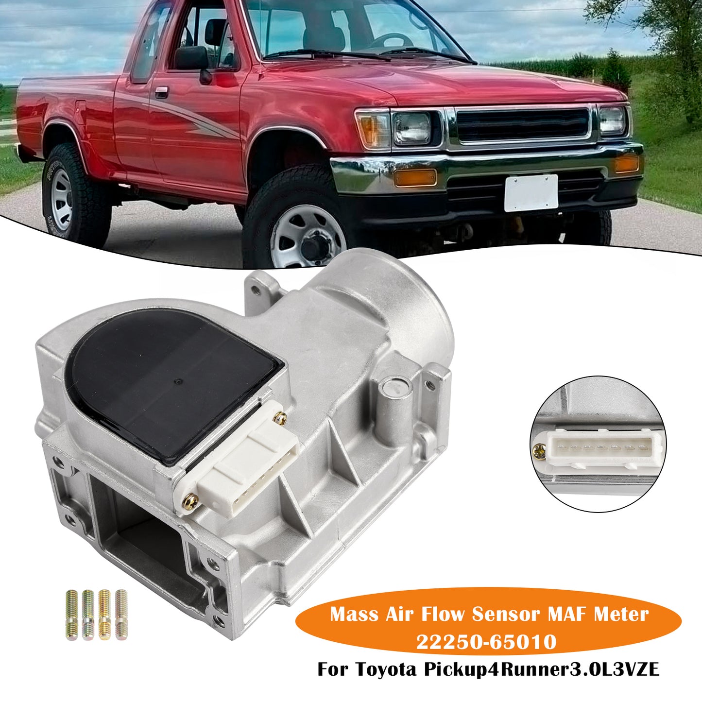 Sensore di portata aria di massa MAF per Toyota Trucks 4Runner 3.0L 1988-1995 22250-65010
