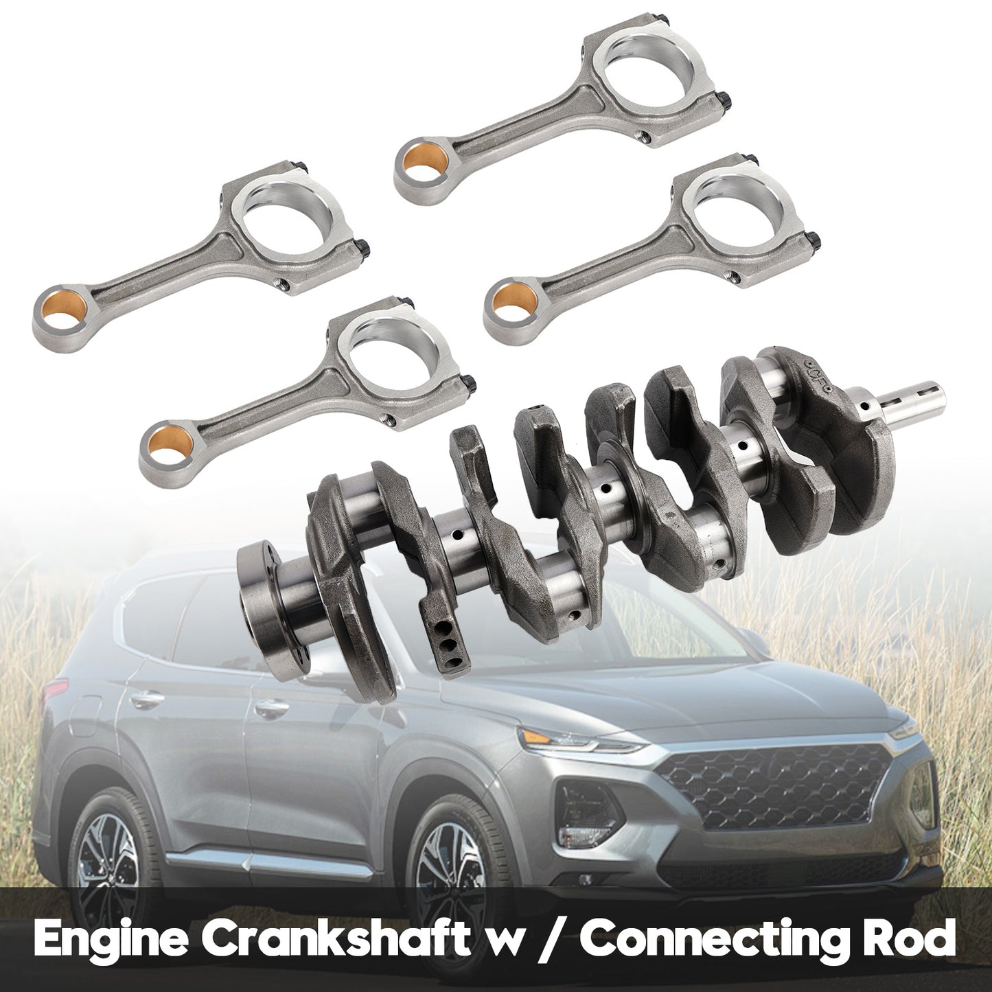 Albero motore Hyundai Santa Fe 2.4L 2010-2012 e 2019-2020 con biella 23510-2G500 23111-2G200