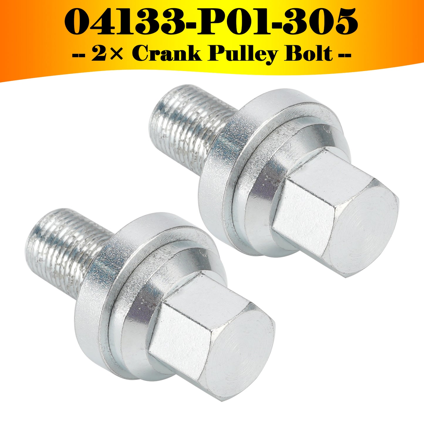 2× Bullone puleggia albero motore D16Z6 D16 D15 D16Y8 Serie D per Honda Civic 04133-P01-305