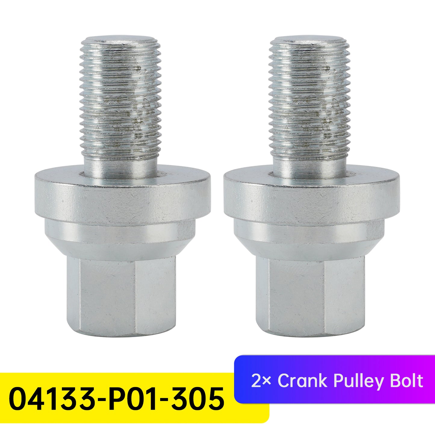 2× Bullone puleggia albero motore D16Z6 D16 D15 D16Y8 Serie D per Honda Civic 04133-P01-305