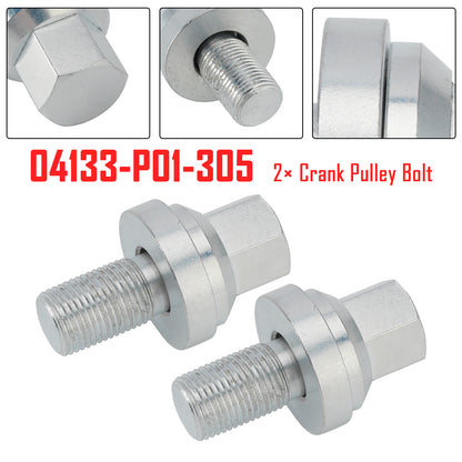 2× Bullone puleggia albero motore D16Z6 D16 D15 D16Y8 Serie D per Honda Civic 04133-P01-305