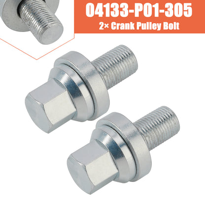 2× Bullone puleggia albero motore D16Z6 D16 D15 D16Y8 Serie D per Honda Civic 04133-P01-305