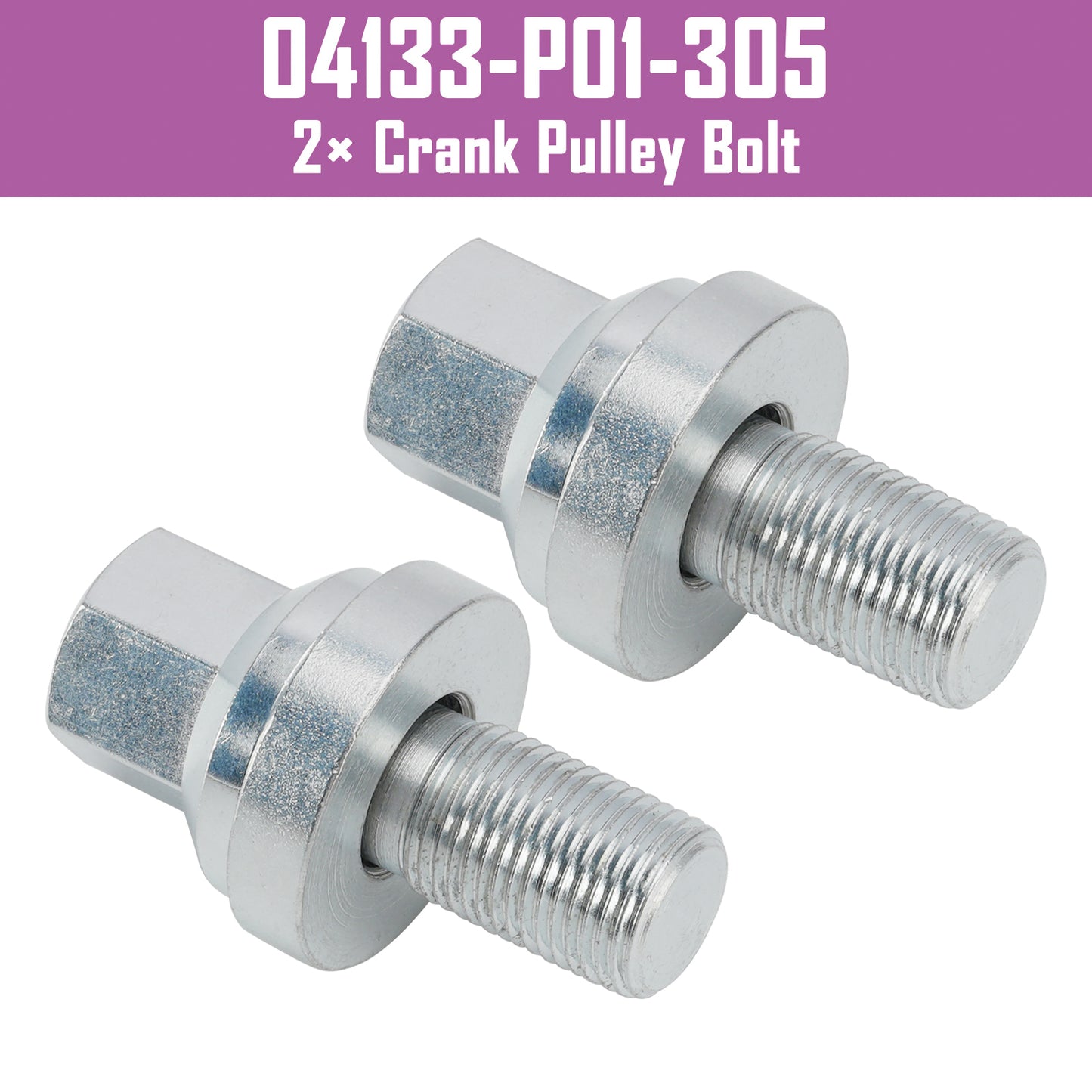 2× Bullone puleggia albero motore D16Z6 D16 D15 D16Y8 Serie D per Honda Civic 04133-P01-305
