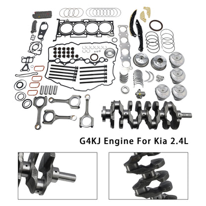 Kit di ricostruzione revisione motore Kia 2.4L G4KJ con albero motore, aste e kit di distribuzione
