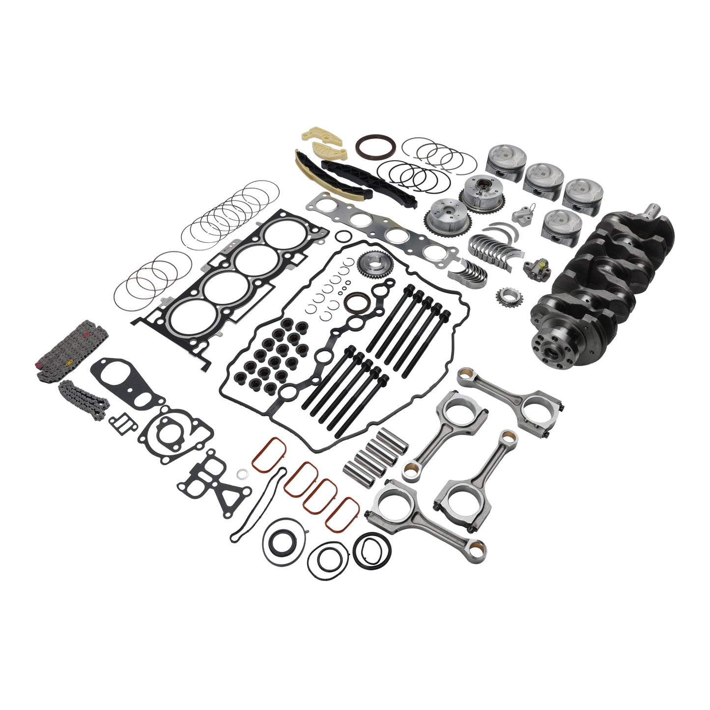 Kit di ricostruzione revisione motore Kia 2.4L G4KJ con albero motore, aste e kit di distribuzione