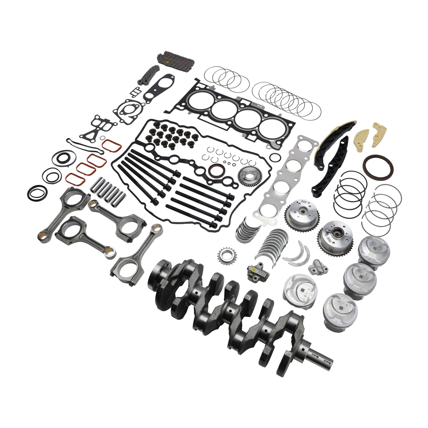 Kit di ricostruzione revisione motore Kia 2.4L G4KJ con albero motore, aste e kit di distribuzione