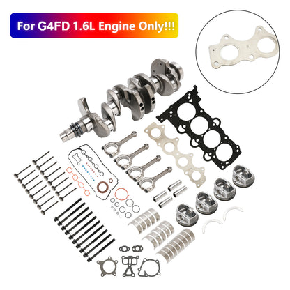Kit di revisione per ricostruzione motore Kia Cee'd (JD) G4FD 2012–2018 con albero motore e biella