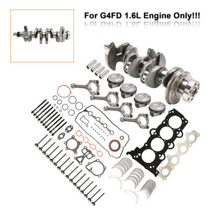 Kit di revisione per ricostruzione motore G4FD con albero motore e biella per Hyundai 1.6L