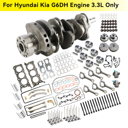 Kit di revisione e ricostruzione Hyundai KIA Cadenza 3.3L G6DH 2014-2019 con bielle e fasatura dell"albero motore