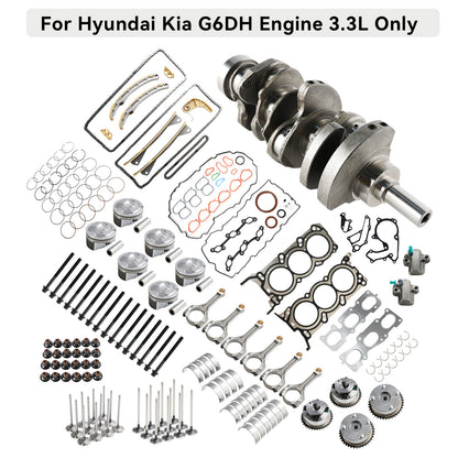 Kit di revisione e ricostruzione Hyundai KIA Cadenza 3.3L G6DH 2014-2019 con bielle e fasatura dell"albero motore