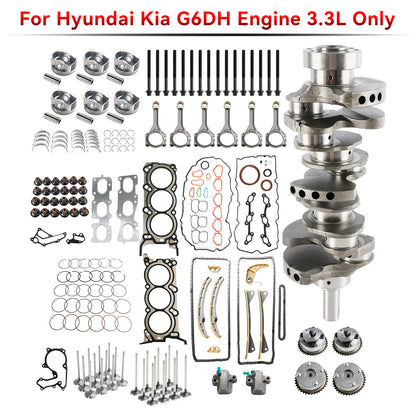 Kit di revisione e ricostruzione Hyundai KIA Cadenza 3.3L G6DH 2014-2019 con bielle e fasatura dell"albero motore