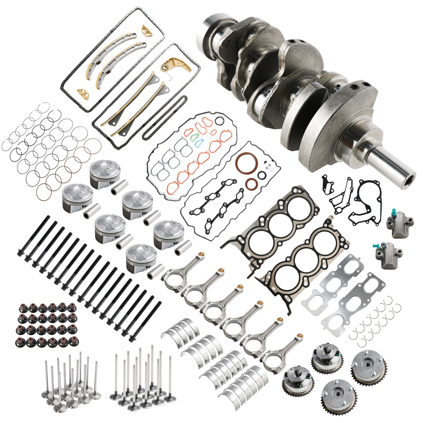 Kit di revisione e ricostruzione Hyundai KIA Cadenza 3.3L G6DH 2014-2019 con bielle e fasatura dell"albero motore