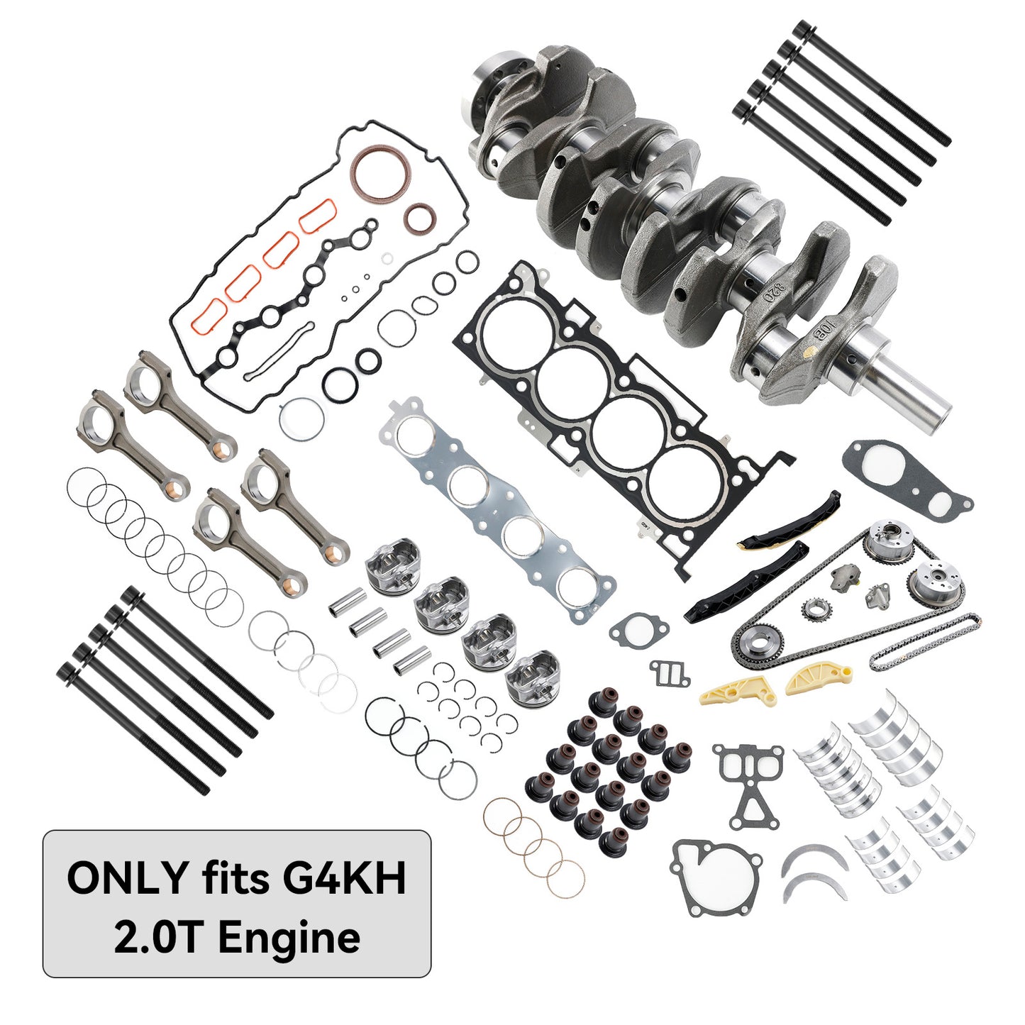 Kit di ricostruzione motore Hyundai Tucson (TL) G4KH 2.0T 2015–2018 con kit di fasatura aste albero motore