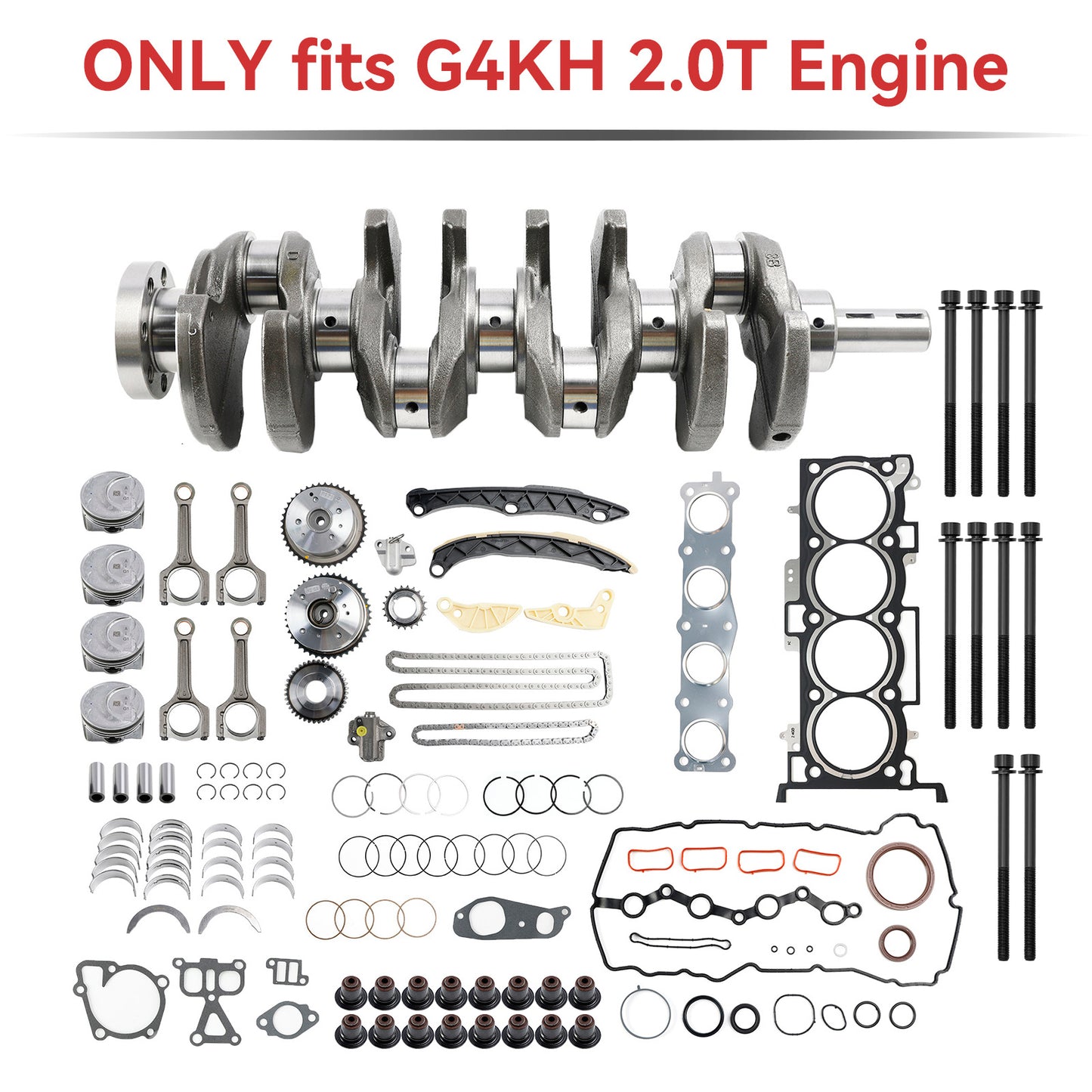 Kit di ricostruzione motore Kia Carens (RP) G4KH 2.0T 2013–2019 con kit di fasatura aste albero motore