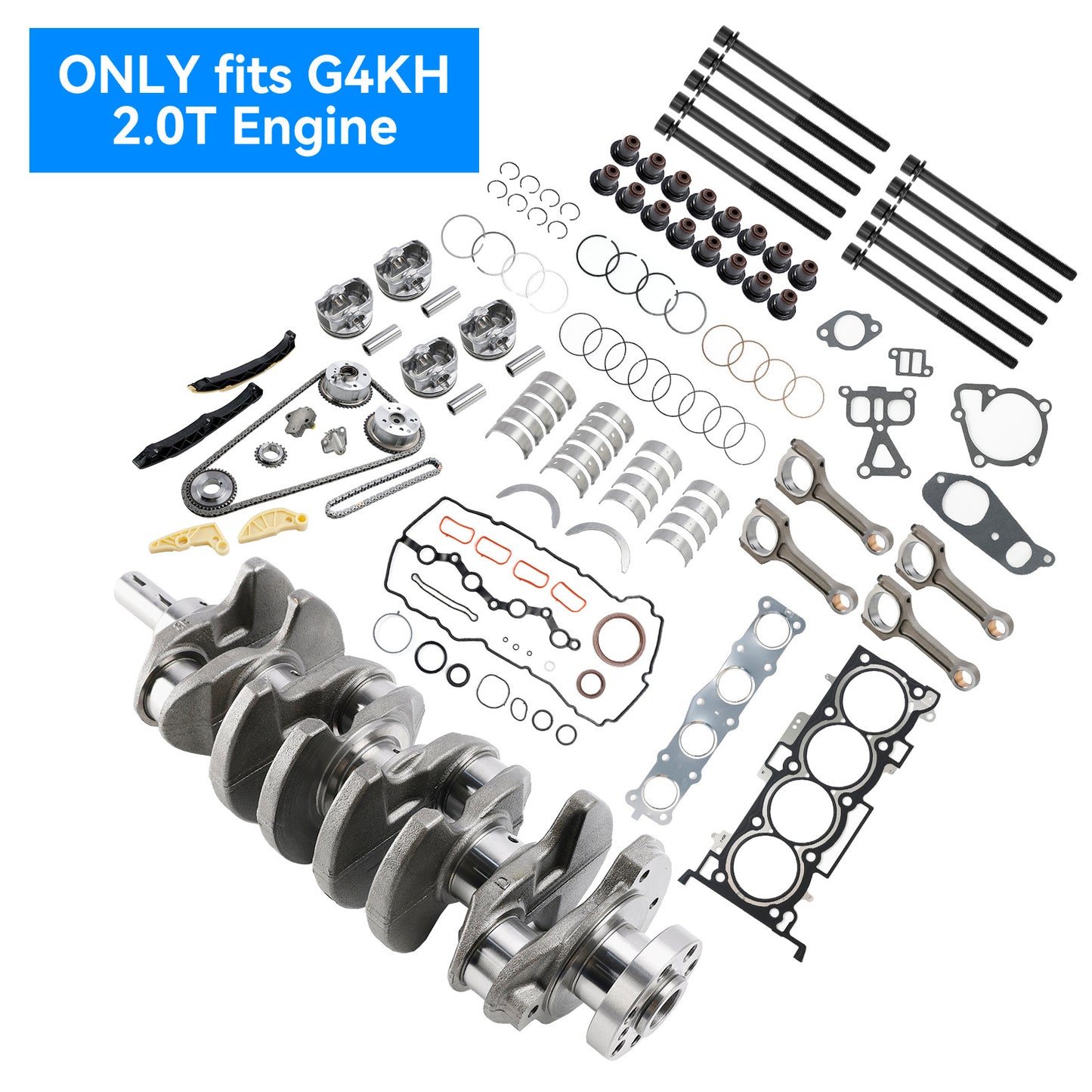 Kit di ricostruzione del motore Hyundai Elantra (AD) G4KH 2.0T 2015-2020 con kit di fasatura delle aste dell'albero motore