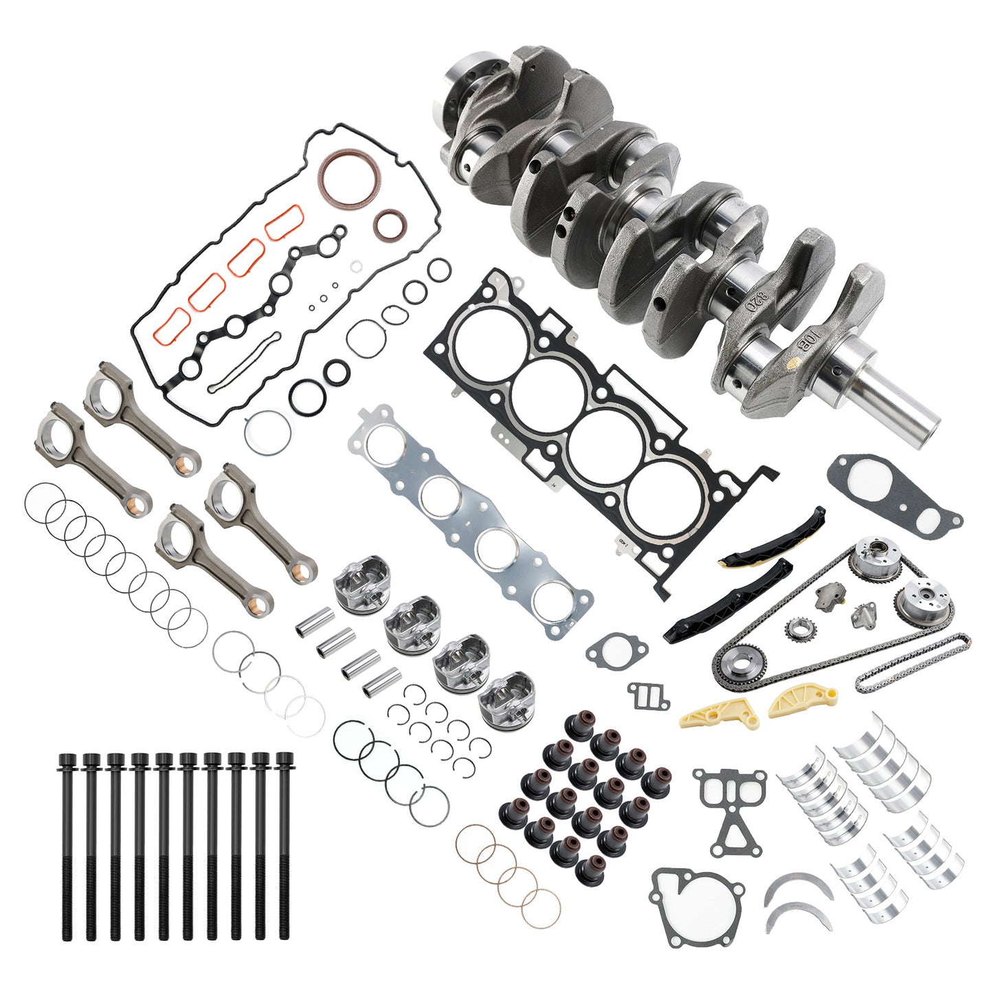 Kit di ricostruzione motore Hyundai Tucson (TL) G4KH 2.0T 2015–2018 con kit di fasatura aste albero motore