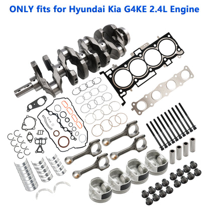 Kit di revisione e ricostruzione del motore Kia Optima G4KE 2.4L 2008–2019 e albero motore e bielle 23510-25220