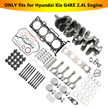 Kit di revisione e ricostruzione del motore Kia Optima G4KE 2.4L 2008–2019 e albero motore e bielle 23510-25220