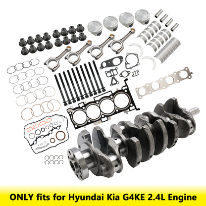 Kit di revisione e ricostruzione del motore Hyundai Sonata G4KE 2.4L 2007–2019 e albero motore e bielle 23510-25220
