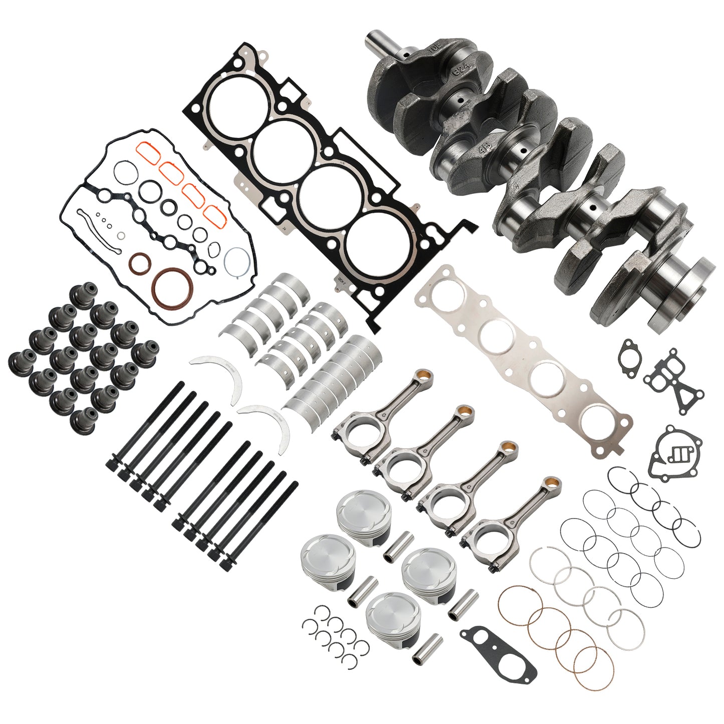 Kit di revisione e ricostruzione del motore Kia Rondo G4KE 2.4L 2008–2013 e albero motore e bielle 23510-25220