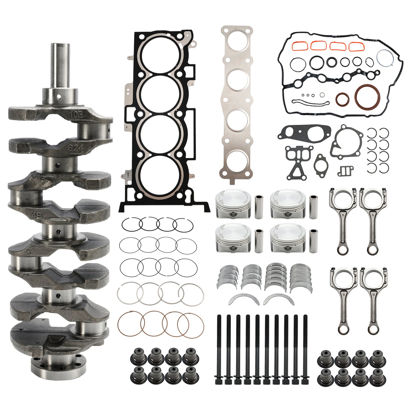 Kit di revisione e ricostruzione del motore Hyundai Sonata G4KE 2.4L 2007–2019 e albero motore e bielle 23510-25220