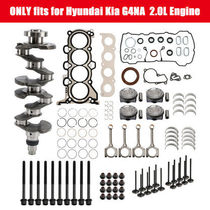 Kit di revisione motore Hyundai i40 G4NA 2.0L 2011–2019 Kit guarnizioni bielle albero motore