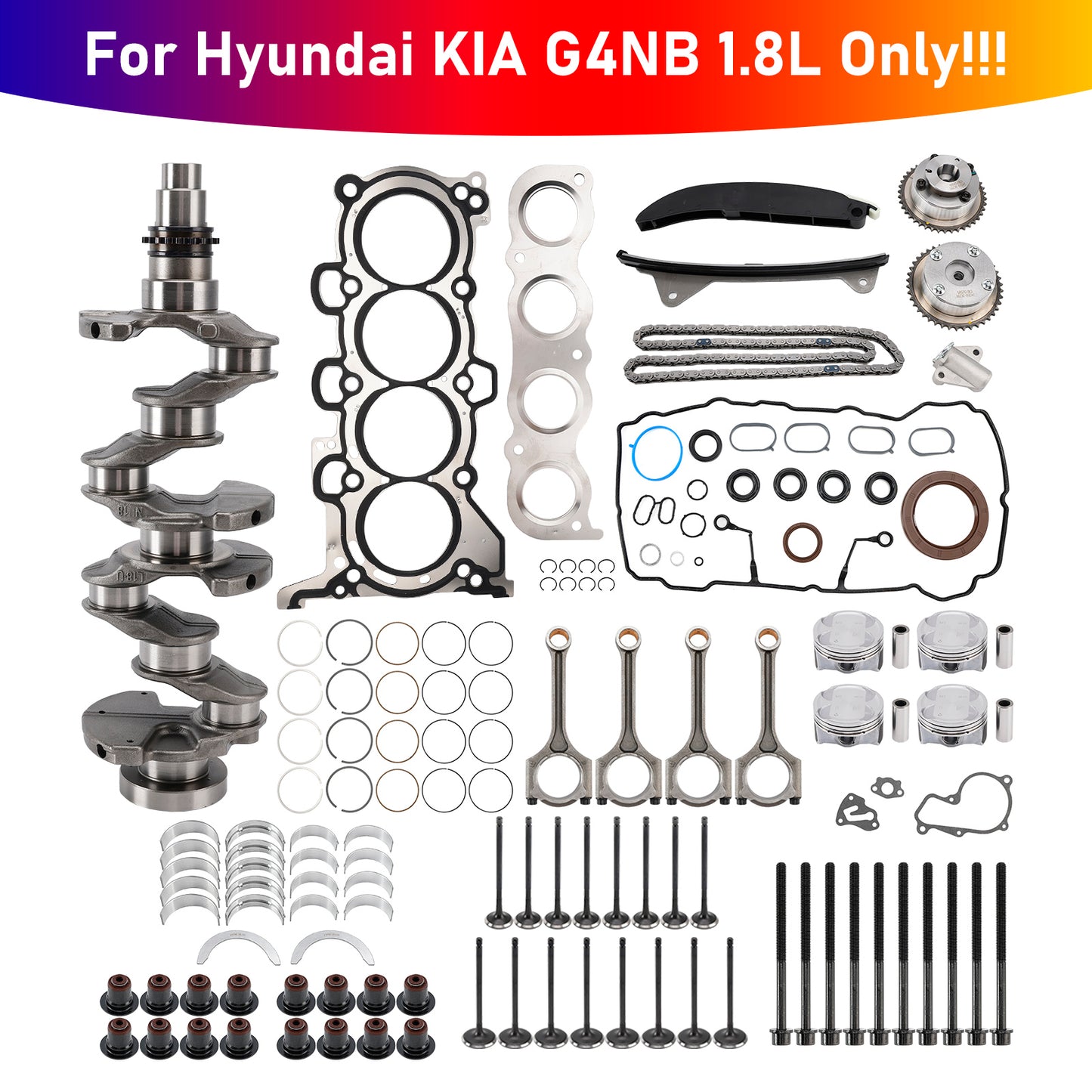 Kit di revisione e ricostruzione del motore Hyundai Elantra Mistra Kia Forte G4NB 1.8L 622V62EH00 24350-2E001