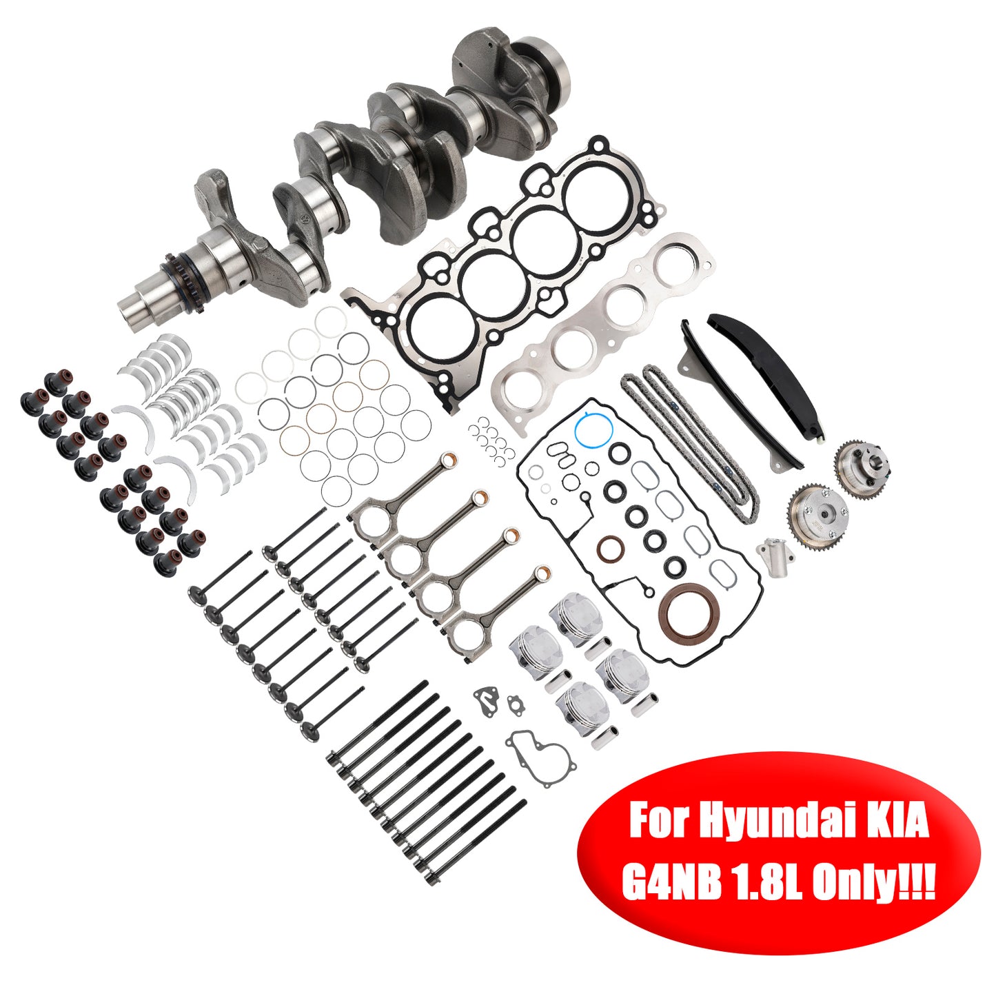 Kit di revisione e ricostruzione del motore Hyundai Elantra Mistra Kia Forte G4NB 1.8L 622V62EH00 24350-2E001