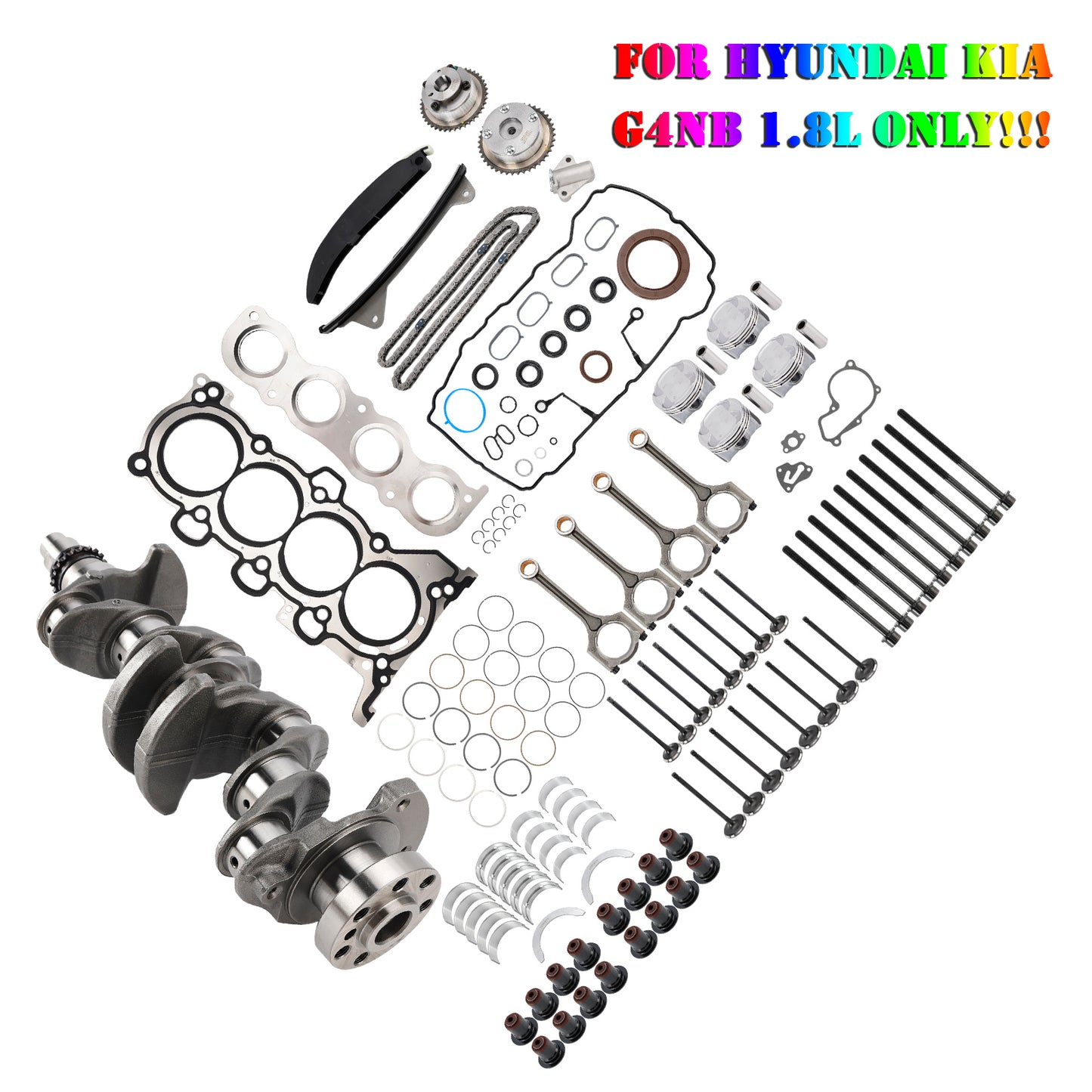 Kit di revisione e ricostruzione del motore Hyundai Elantra Mistra Kia Forte G4NB 1.8L 622V62EH00 24350-2E001