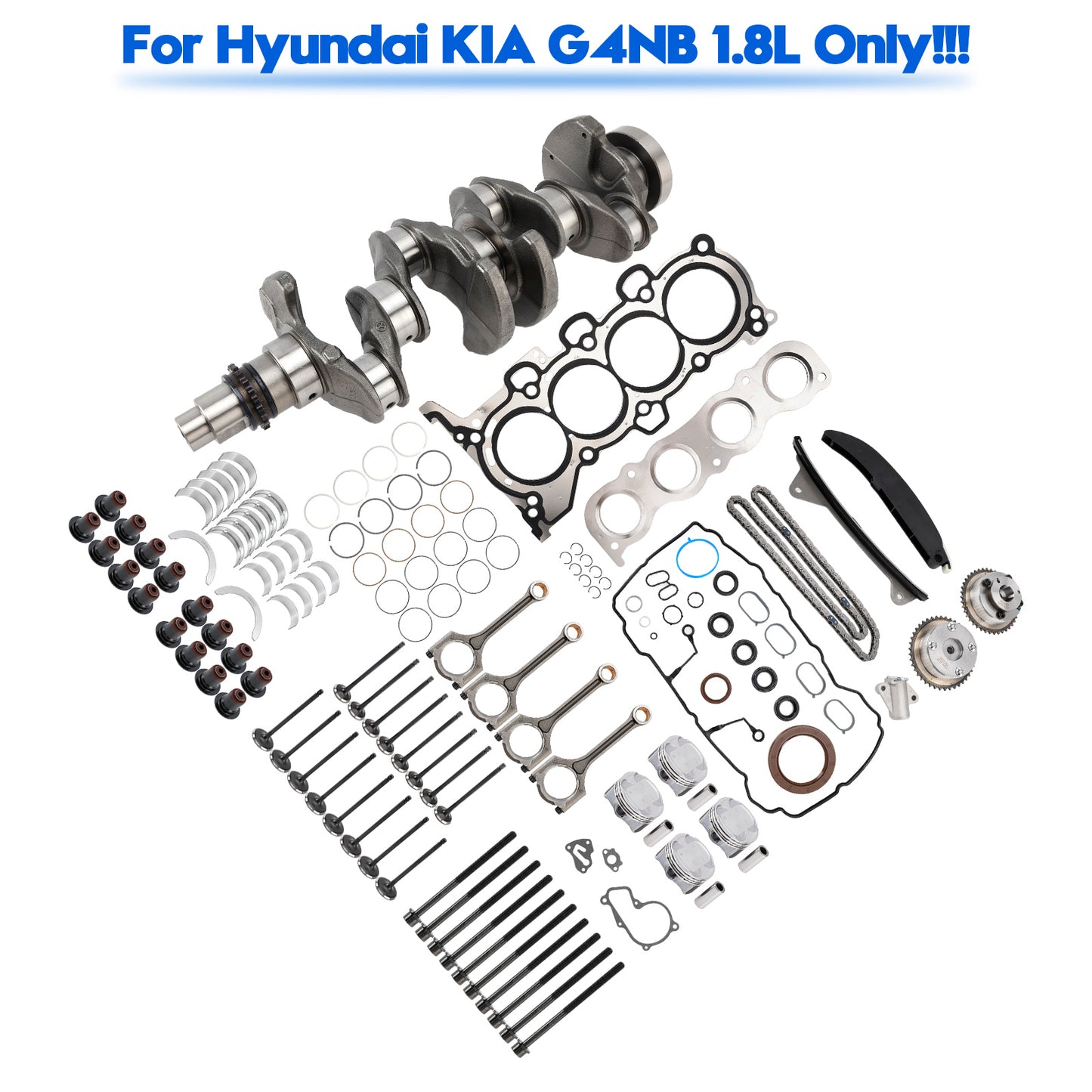 Kit di revisione e ricostruzione del motore Hyundai Elantra Mistra Kia Forte G4NB 1.8L 622V62EH00 24350-2E001