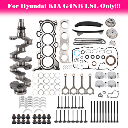 Kit di revisione e ricostruzione del motore Hyundai Elantra Mistra Kia Forte G4NB 1.8L 622V62EH00 24350-2E001
