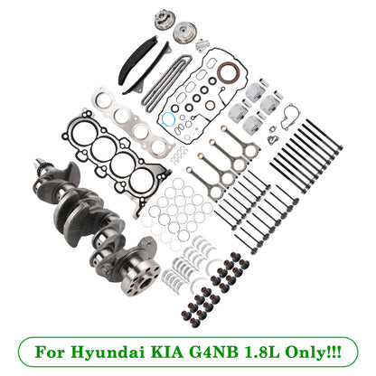Kit di revisione e ricostruzione del motore Hyundai Elantra Mistra Kia Forte G4NB 1.8L 622V62EH00 24350-2E001