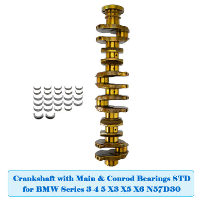 Albero motore con cuscinetti di banco e di biella STD per BMW Serie 3 4 5 X3 X5 X6 N57D30