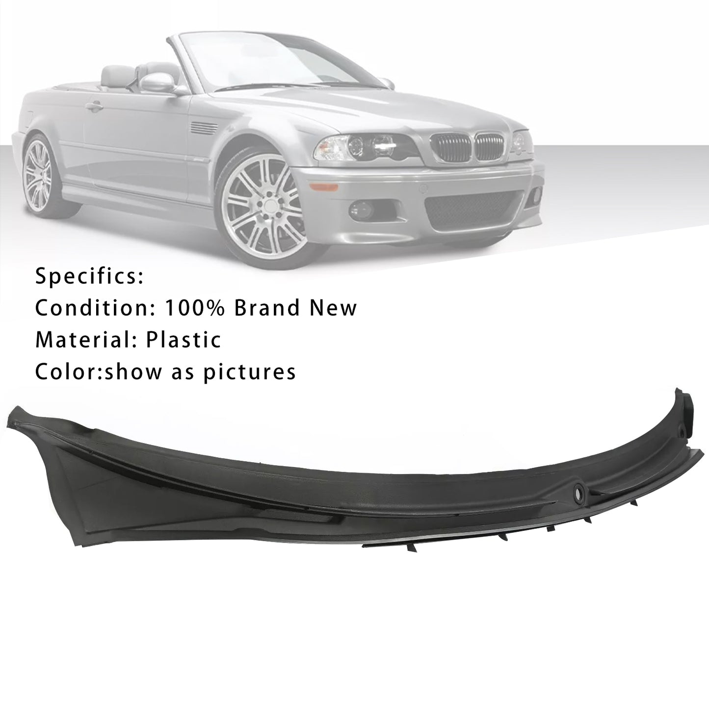 Lower Motor Cowl Cover-Windshield Wiper Grille Per BMW M3 E46 323i 328i 96-2006
