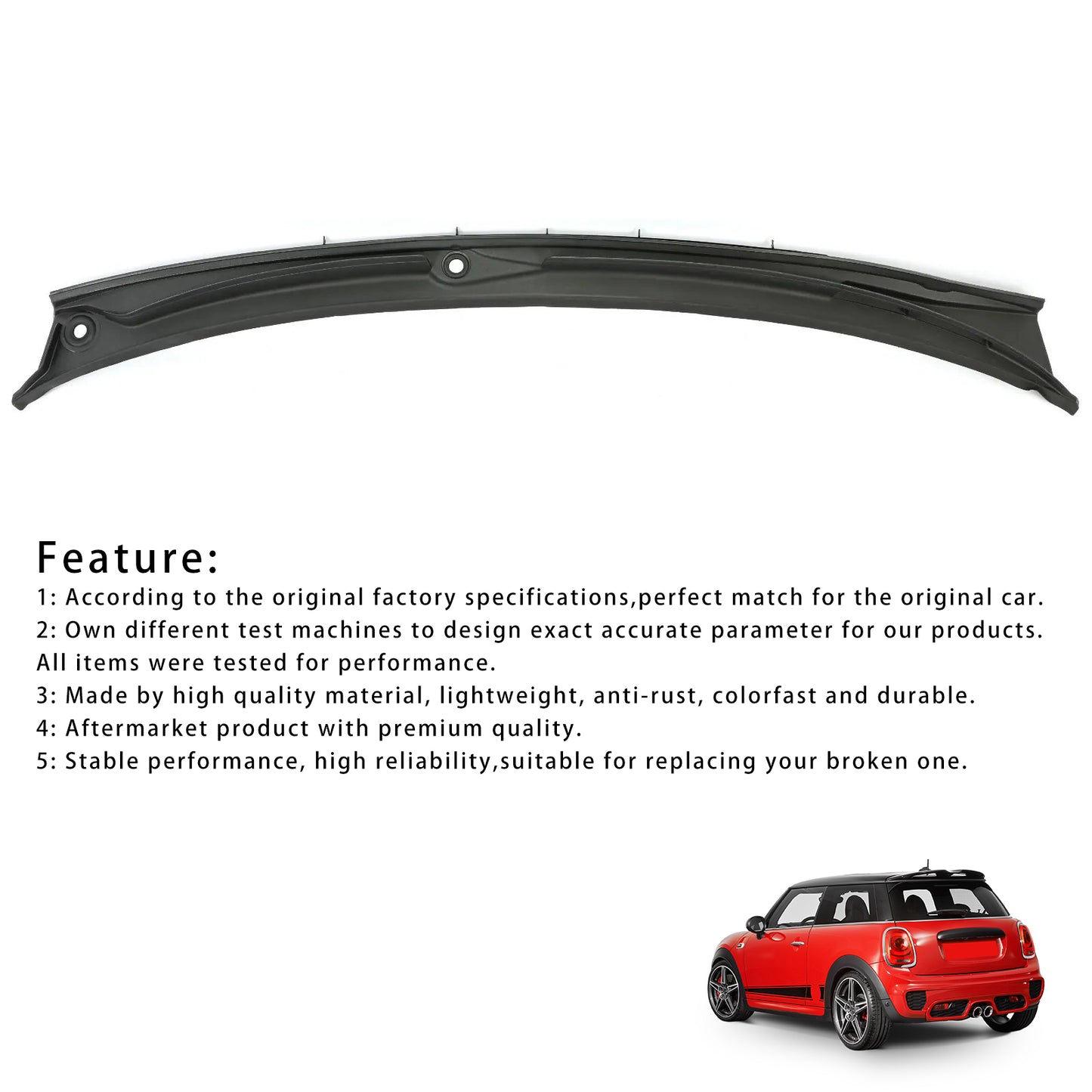 Lower Motor Cowl Cover-Windshield Wiper Grille Per BMW M3 E46 323i 328i 96-2006