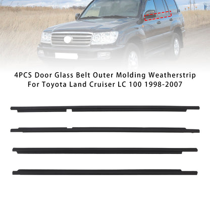 4pcs Glass Belt Belt Affermazione della fascia esterna per la terra per Land Cruiser LC100 1998-2007