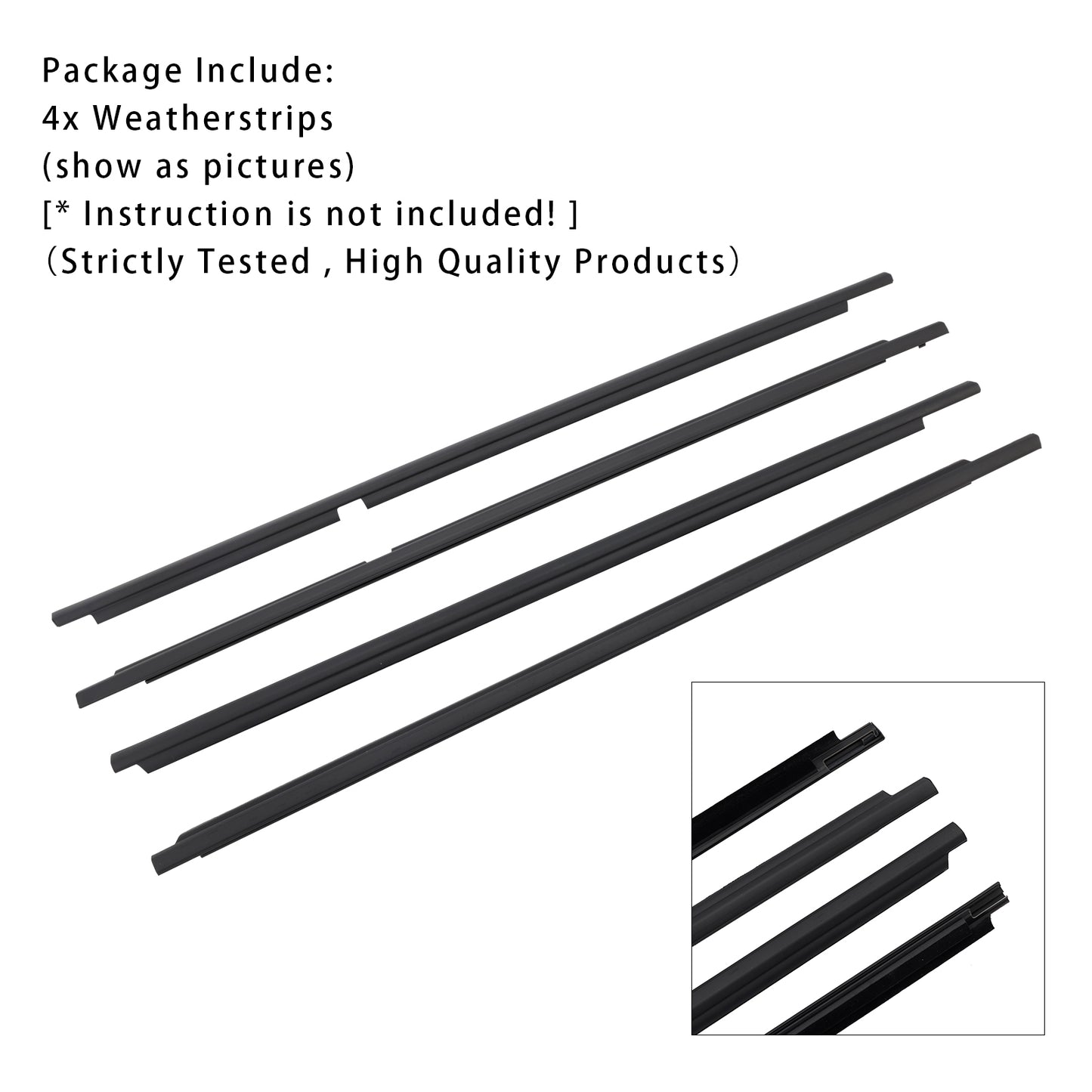 4pcs Glass Belt Belt Affermazione della fascia esterna per la terra per Land Cruiser LC100 1998-2007