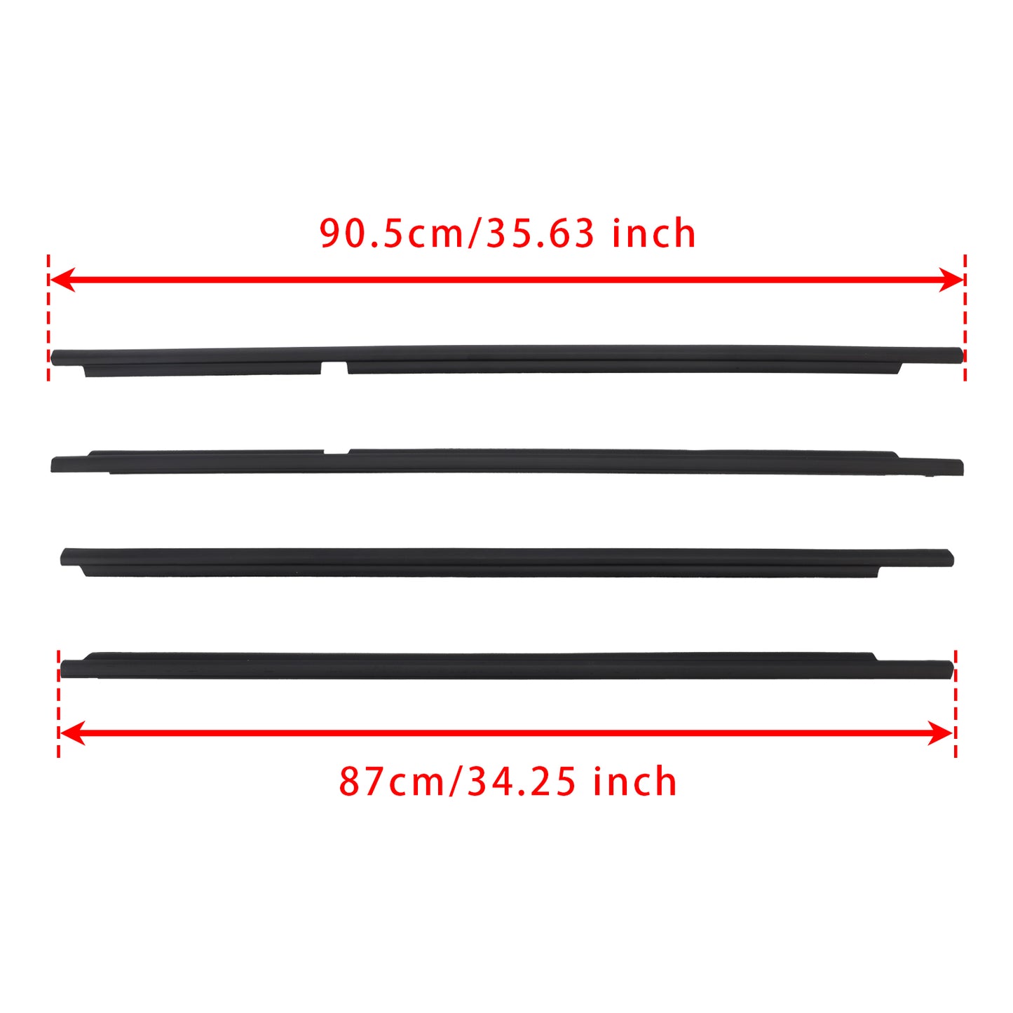 4pcs Glass Belt Belt Affermazione della fascia esterna per la terra per Land Cruiser LC100 1998-2007