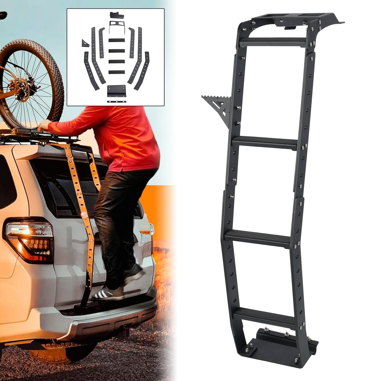 Scala per portellone posteriore per Toyota 4Runner 2010-2024 5a generazione 2010+