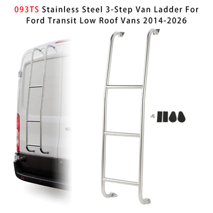 Scala per furgoni Ford Transit Low Roof 2014-2026 in acciaio inox a 3 gradini 093TS