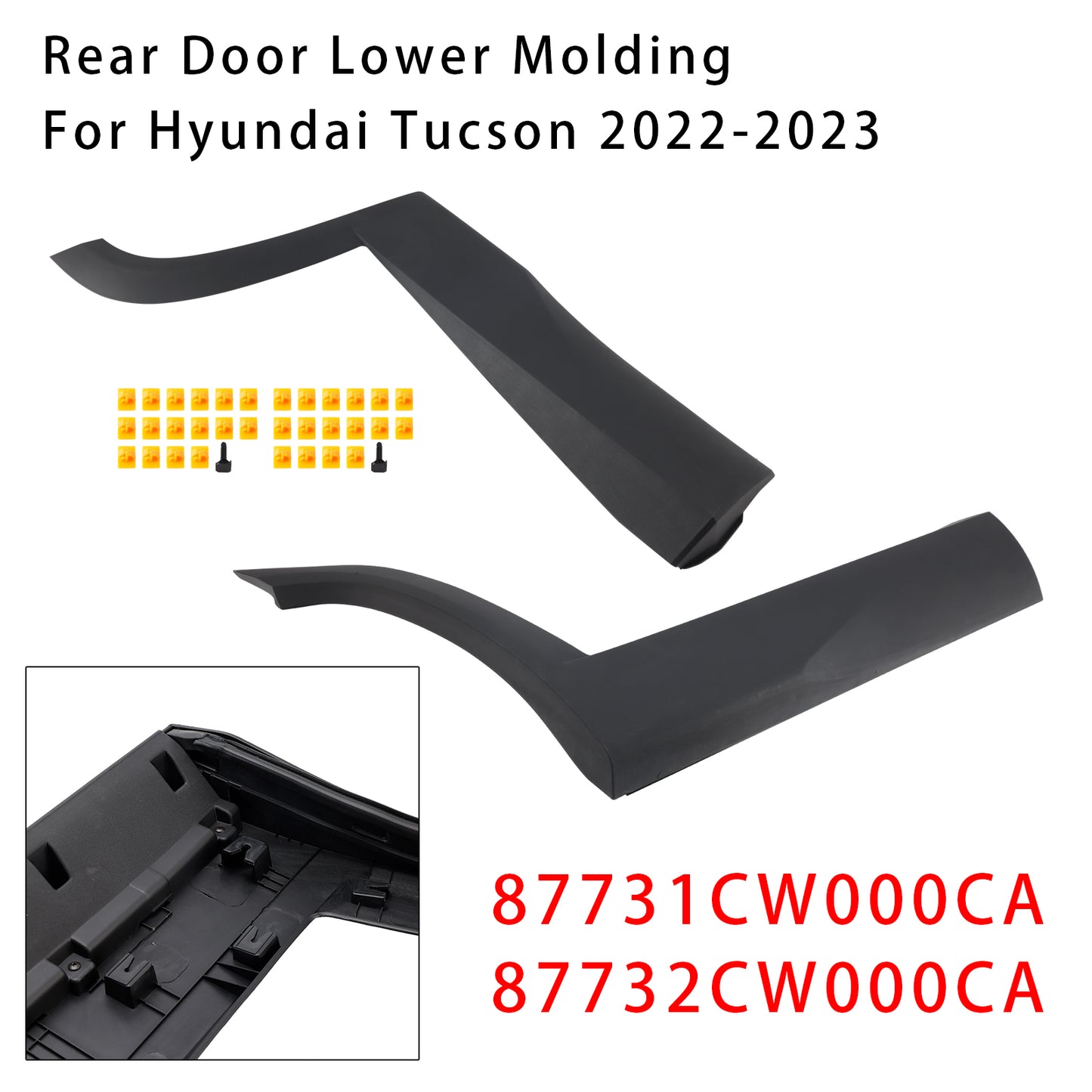 Modanatura inferiore portiera posteriore sinistra+destra Hyundai Tucson 2022-2023 87731-CW000-CA