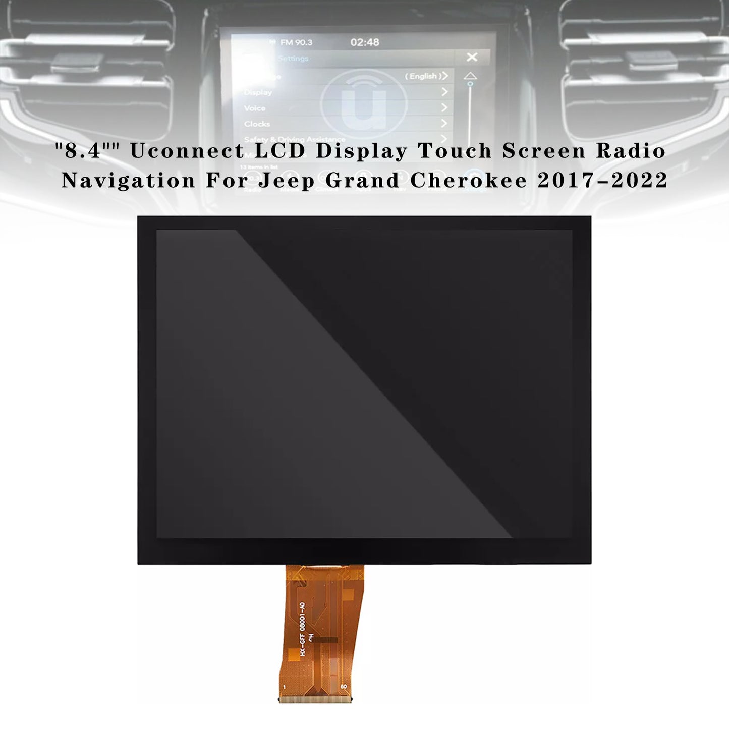 Schermo LCD touch screen Uconnect da 8,4" per Jeep Grand Cherokee 2017-2022