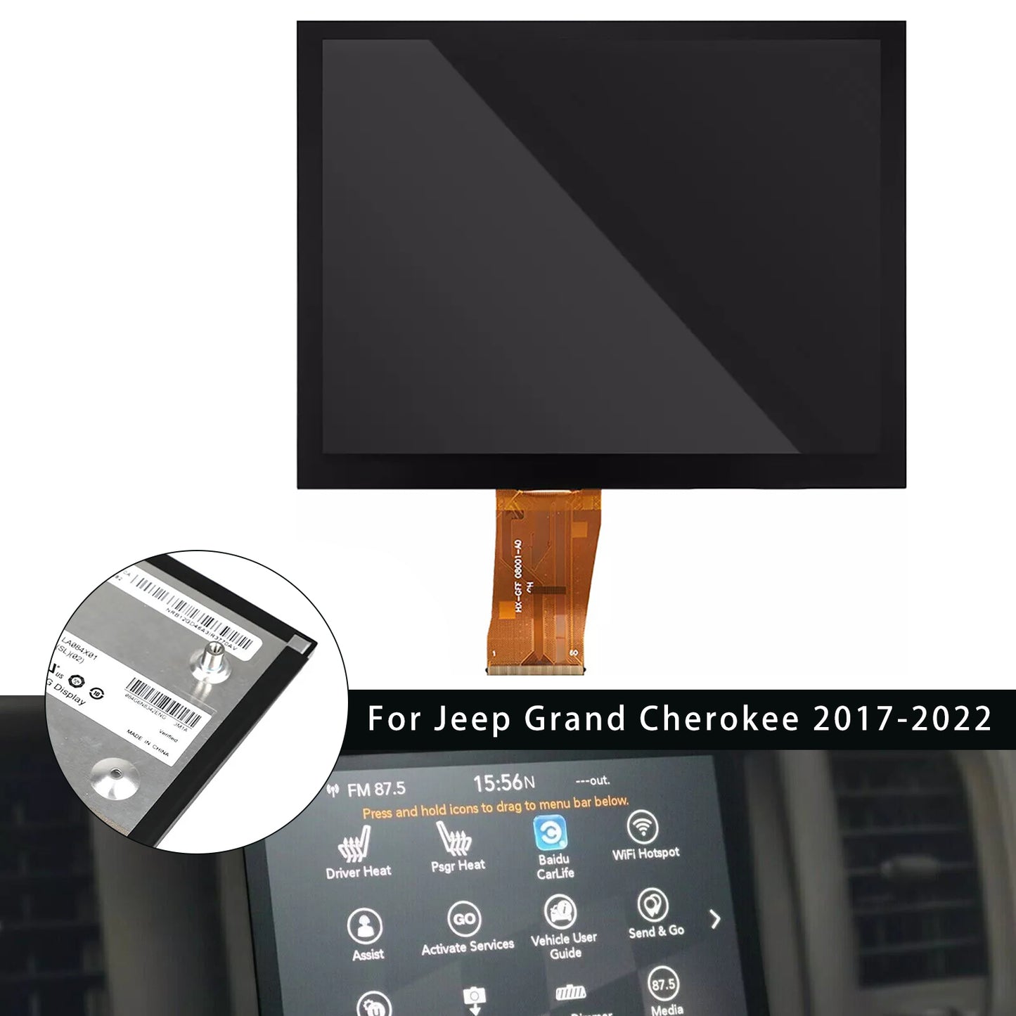 JEEP GLADIATOR 2019-2020 8.4" Uconnect Display LCD Touch Screen LA084X01