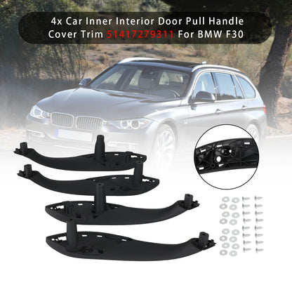 4x Car Interior Door Pull Maniglia Copertura 51417279311 Per BMW F30 F31 F34 Generico