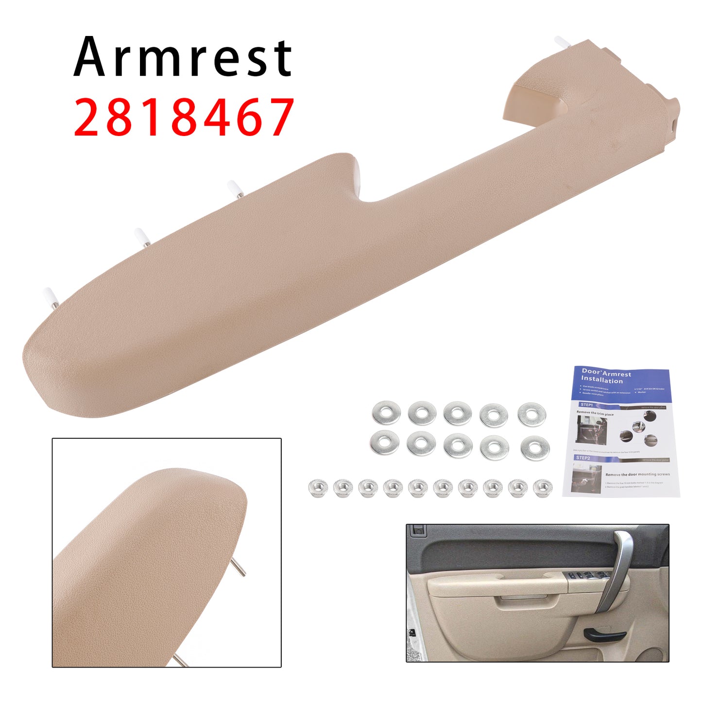 Kit di riparazione del bracciolo anteriore sinistro adatto per Chevy Silverado 1500 2500HD 3500HD 10-2014