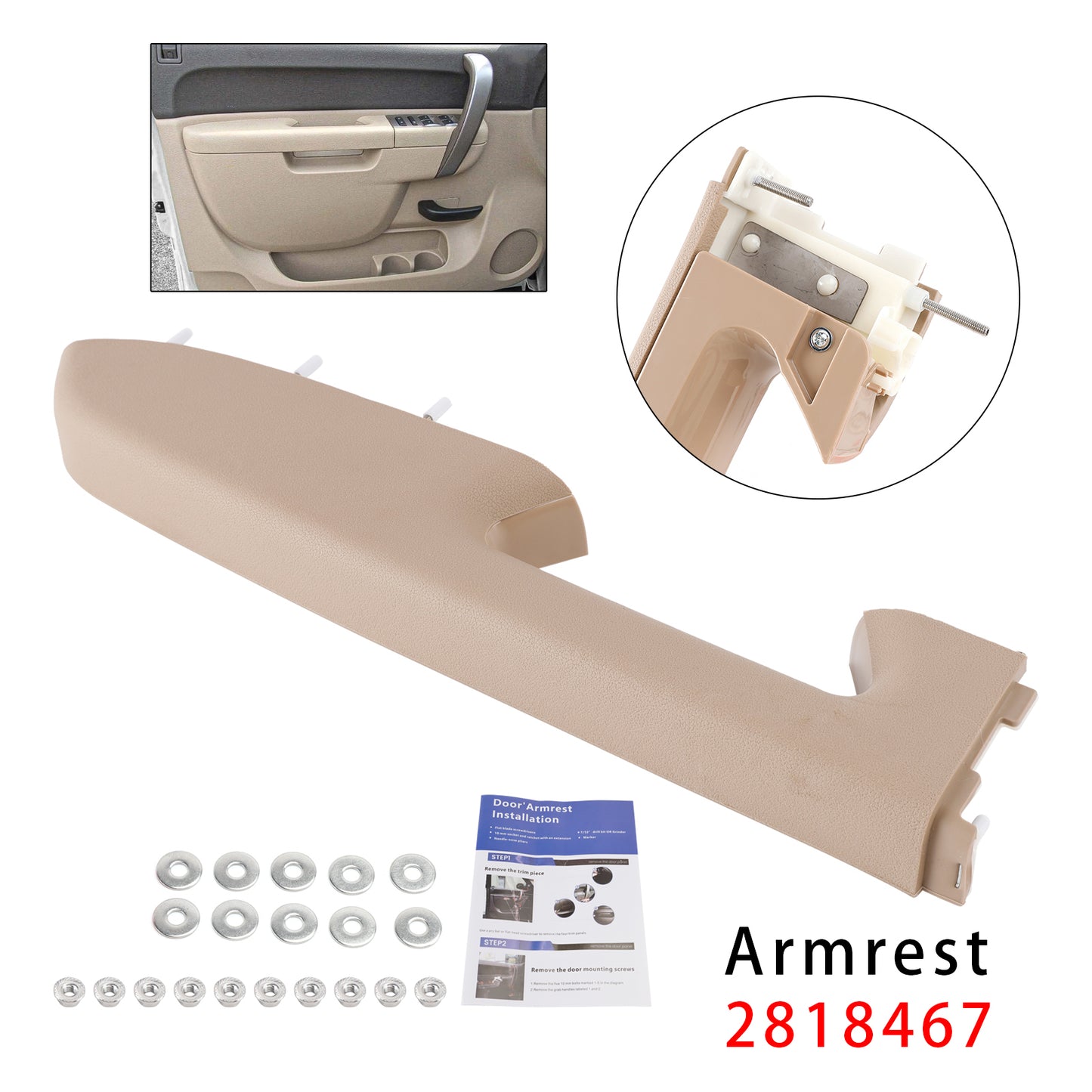 Kit di riparazione del bracciolo anteriore sinistro adatto per Chevy Silverado 1500 2500HD 3500HD 10-2014