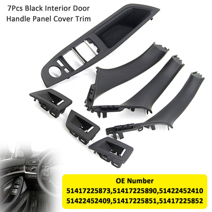 7x Maniglia interna della portiera nera per BMW Serie 5 F10 F11 10-16