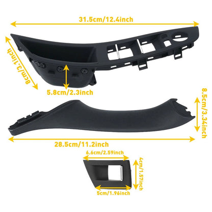 7x Maniglia interna della portiera nera per BMW Serie 5 F10 F11 10-16