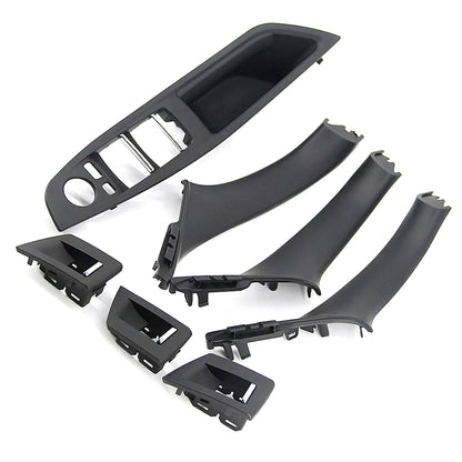 7x Maniglia interna della portiera nera per BMW Serie 5 F10 F11 10-16